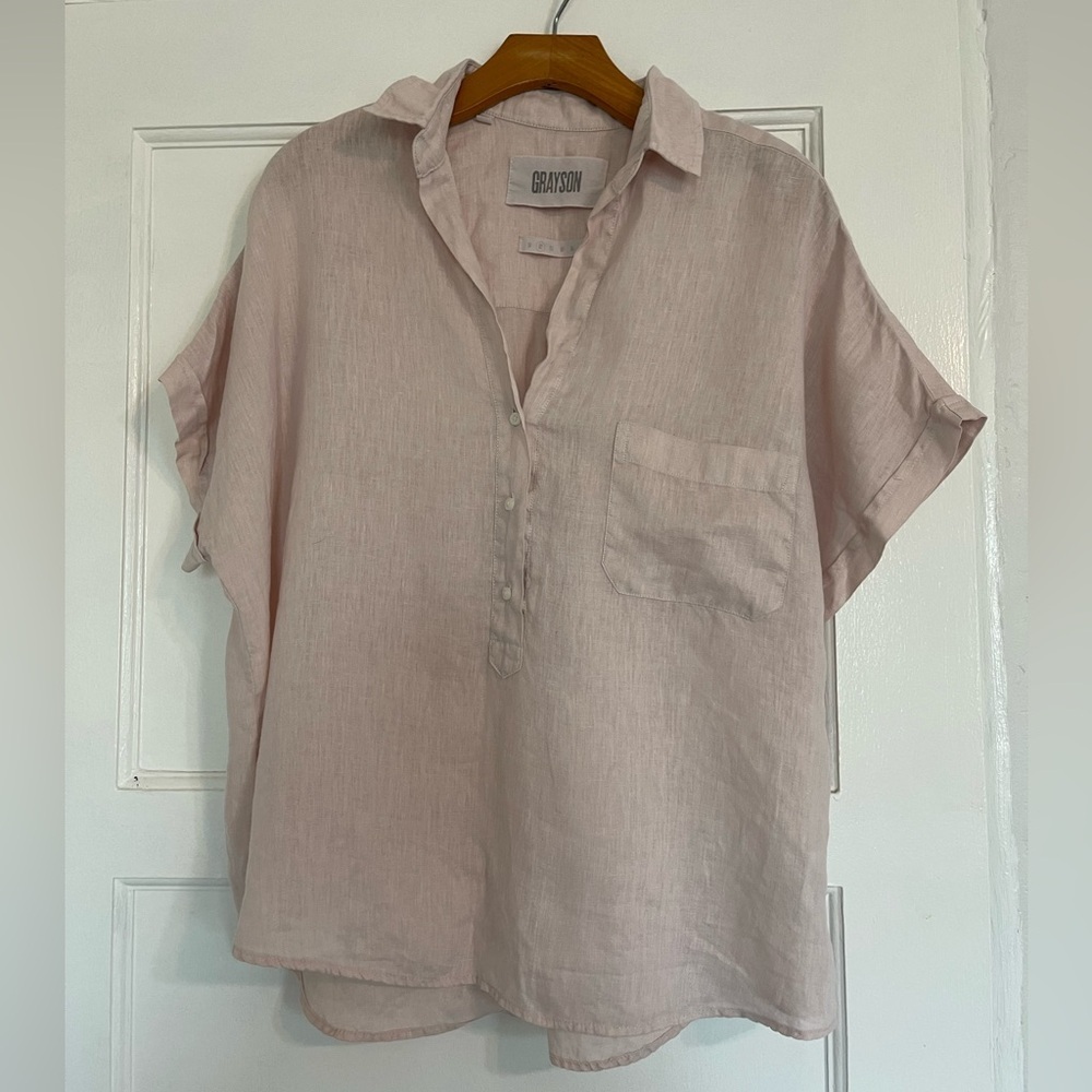 Grayson by frank and Eileen the artist 100% linen button up shirt